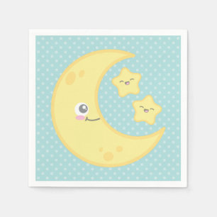 Serviette En Papier Kawaii Lune et Stars serviettes