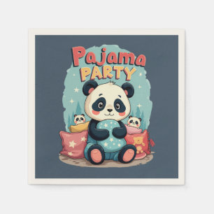 Serviette En Papier Kawaii Panda Pajama Party Cosy Slepov esthétique