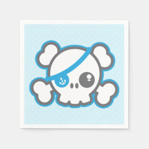 Serviette En Papier Kawaii Pirate Skull Napkins