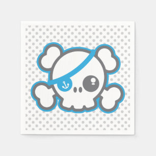 Serviette En Papier Kawaii Pirate Skull Napkins