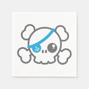 Serviette En Papier Kawaii Pirate Skull Napkins