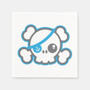 Serviette En Papier Kawaii Pirate Skull Napkins