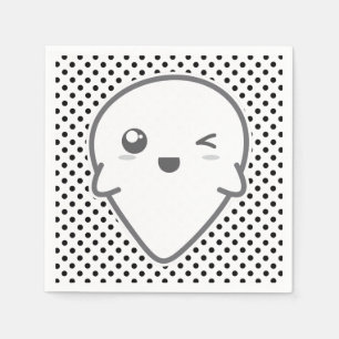 Serviette En Papier Kawaii Winking Ghost Napkins