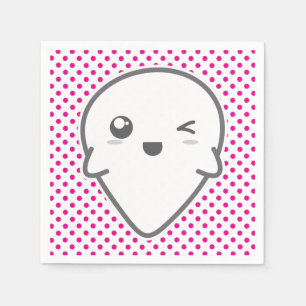 Serviette En Papier Kawaii Winking Ghost Napkins