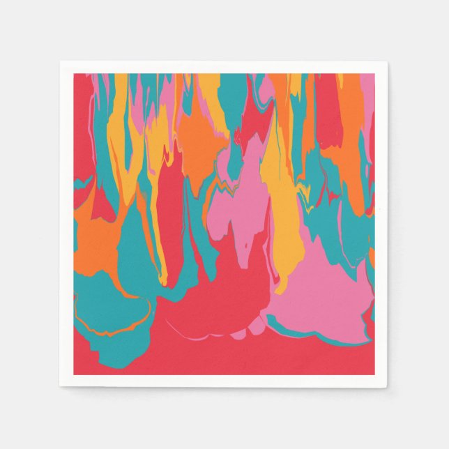 Serviette En Papier Kaya - Design Abstrait de liquide (Devant)