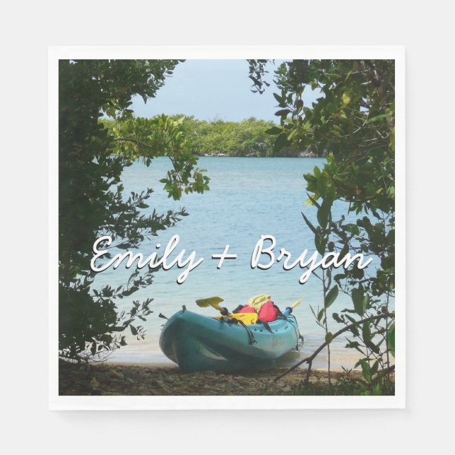 Serviette En Papier Kayaking aux îles Virgin (Devant)