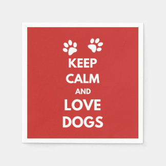 Serviette En Papier Keep calm and love dogs