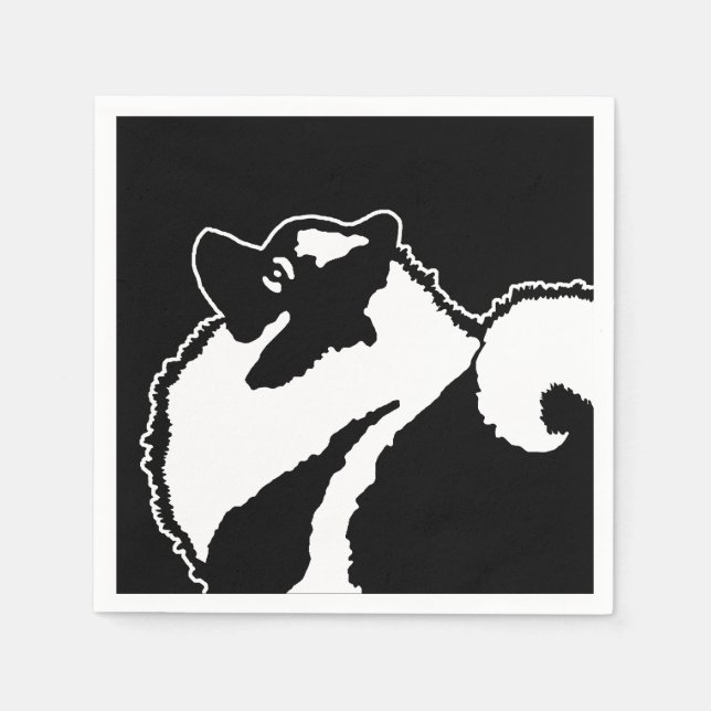 Serviette En Papier Keeshond Graphics - Cute Original Chig Art (Devant)