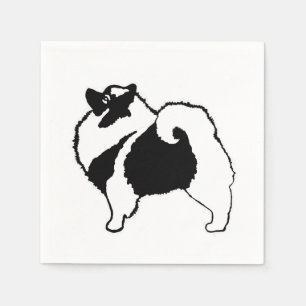 Serviette En Papier Keeshond Graphics - Cute Original Chig Art