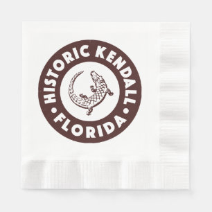 Serviette En Papier Kendall Floride Cercle - Brun 