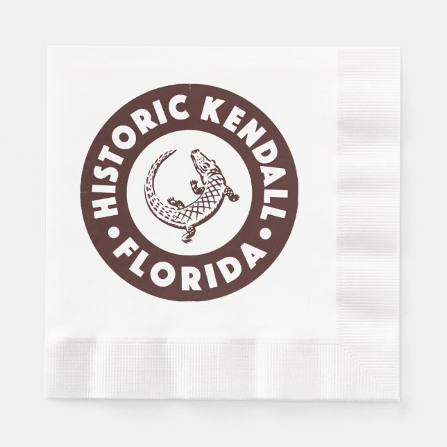 Serviette En Papier Kendall Floride Cercle - Brun  (Devant)