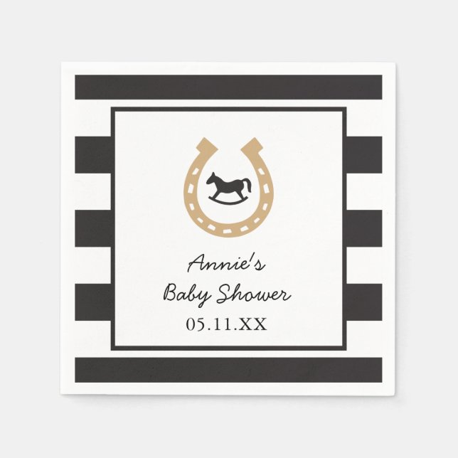 Serviette En Papier Kentucky Derby Baby shower Boire serviettes (Devant)