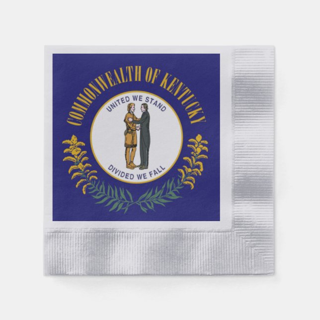 Serviette En Papier Kentucky : Drapeau d'État américain du Commonwealt (Devant)