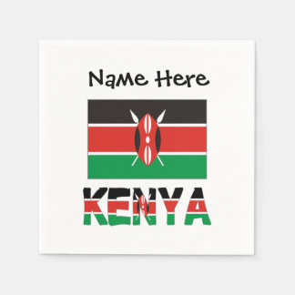Serviette En Papier Kenya Drapeau kényan Personnalisé 