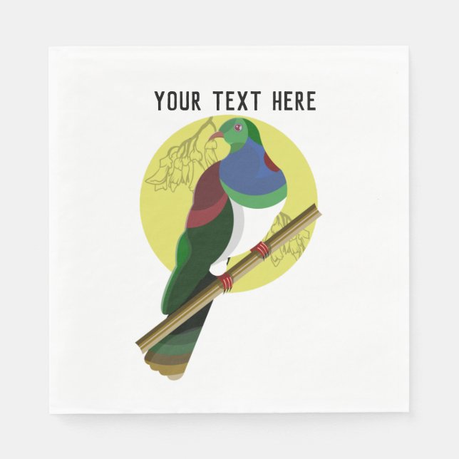 Serviette En Papier KERURU Wood pigeon NZ BIRD (Devant)