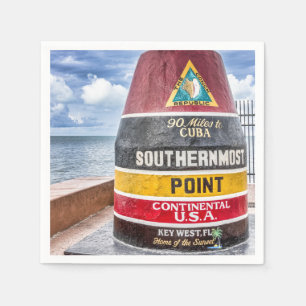 Serviette En Papier Key West Florida Cocktail Napkins