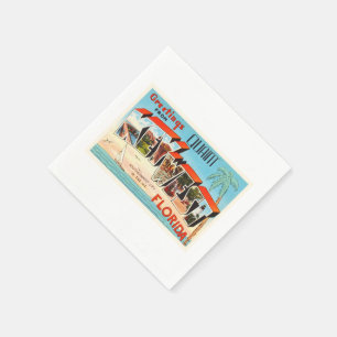 Serviette En Papier Key West Florida FL Vieux souvenir Vintage voyage