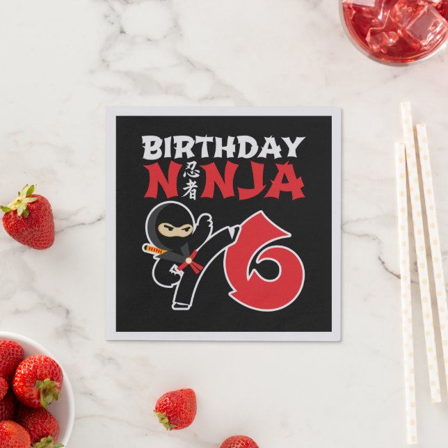 Serviette En Papier Kids Birthday Ninja (En situation)