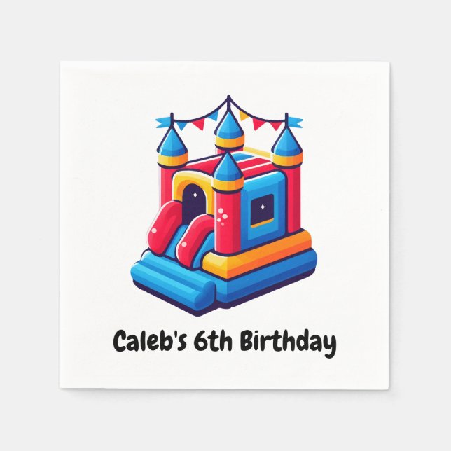 Serviette En Papier Kids Castle Party Bounce House Anniversaire Jump P (Devant)