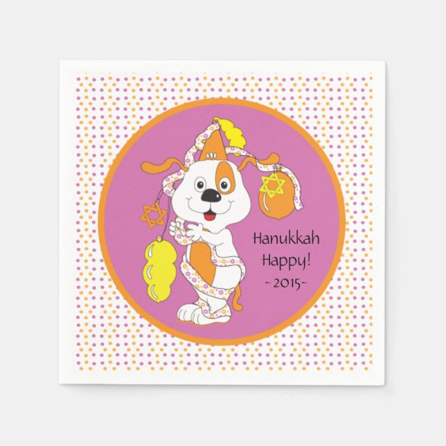 Serviette En Papier Kids Hanoukka Cocktail Napkins (Devant)