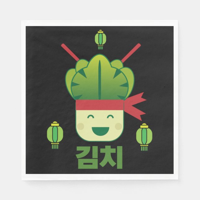 Serviette En Papier Kimchi cuisine asiatique (Devant)