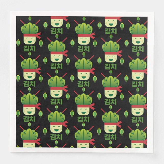Serviette En Papier Kimchi cuisine asiatique (Devant)