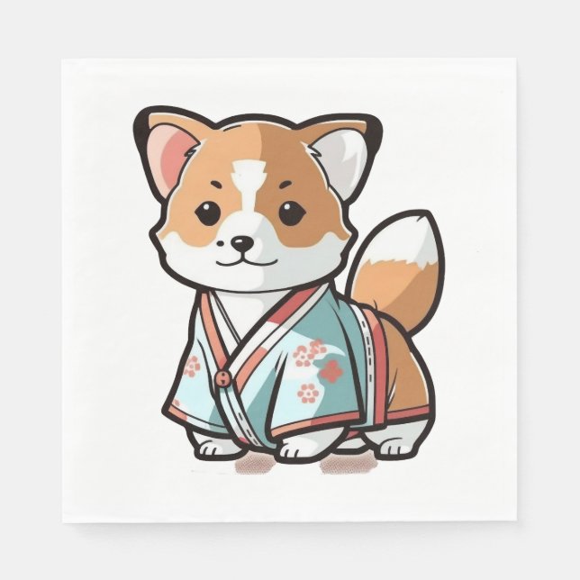Serviette En Papier Kimo de chien (Devant)
