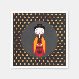 Serviette En Papier Kimono Fille fête d'anniversaire