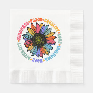 Serviette En Papier Kindness Peace Equality Love Hope Diversity Human