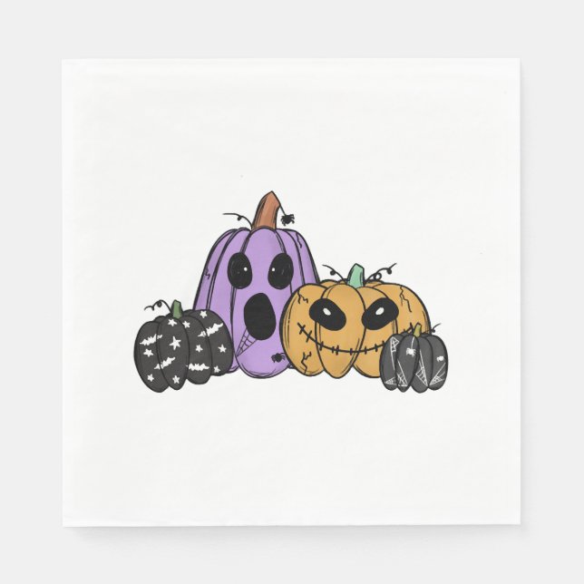 Serviette En Papier Kine de Halloween (Devant)