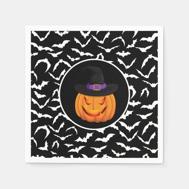 Serviette En Papier Kine de Halloween (Devant)