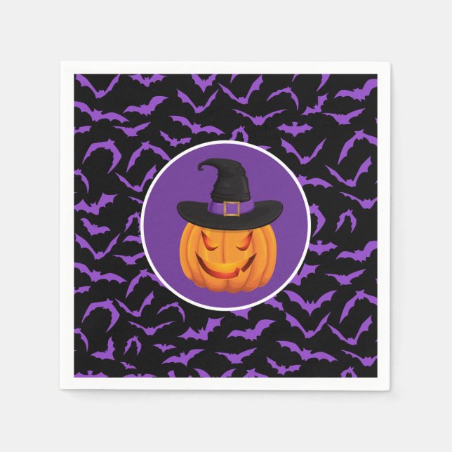 Serviette En Papier Kine de Halloween (Devant)
