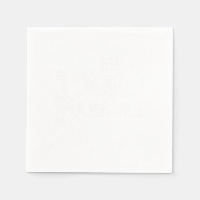 Serviette En Papier King Of Karaoke Chantant Musique Microphone Micro  (Devant)