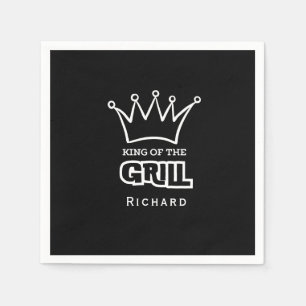Serviette En Papier King of the Grill, couronne monogrammée pour barbe