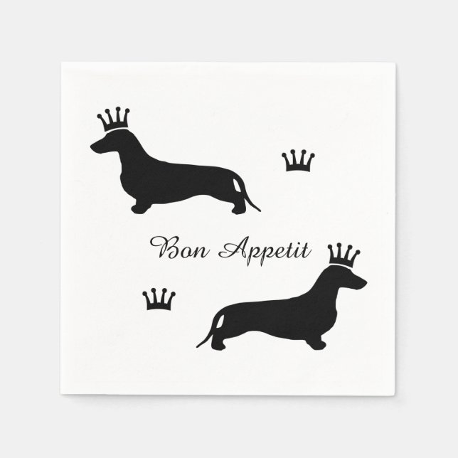 Serviette En Papier King Short Hair Dachshund - motif 1 (Devant)