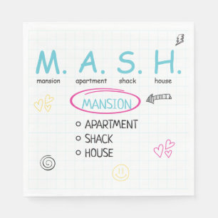 Serviette En Papier Kit de fête MASH pour pré-adolescente années 90