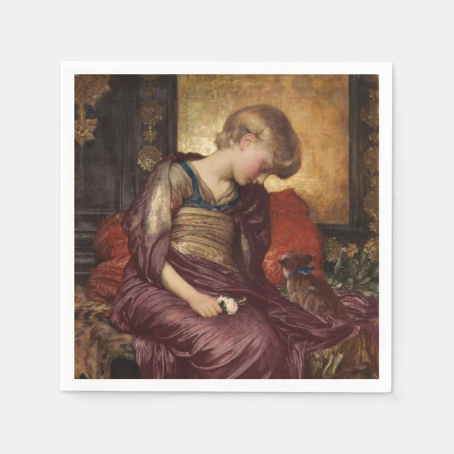 Serviette En Papier Kitten (par Frederic Leighton) (Devant)