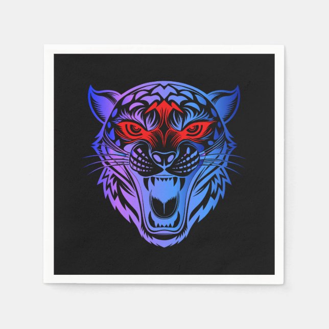 Serviette En Papier Kitty souriant (Devant)