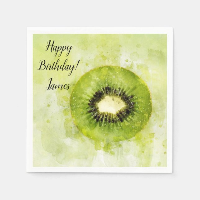 Serviette en papier Kiwi vert (Devant)