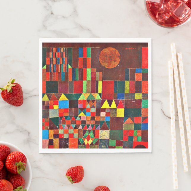 Serviette En Papier Klee - Château et Soleil (En situation)