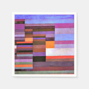 Serviette En Papier Klee - Le feu en soirée