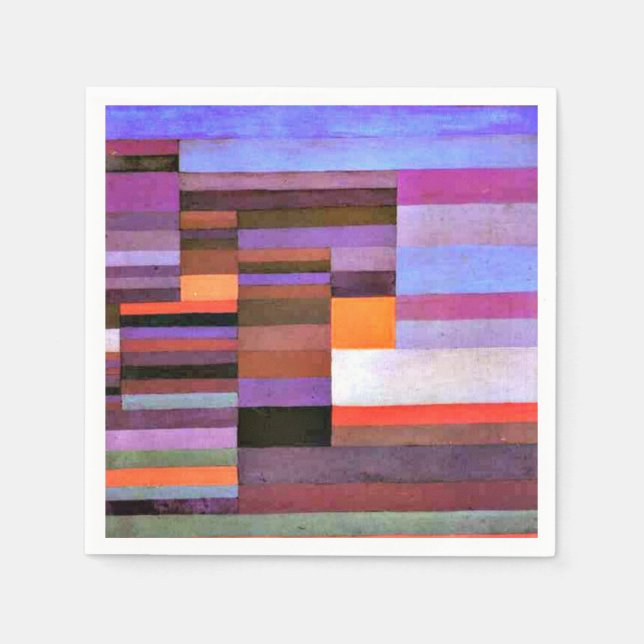 Serviette En Papier Klee - Le feu en soirée (Devant)