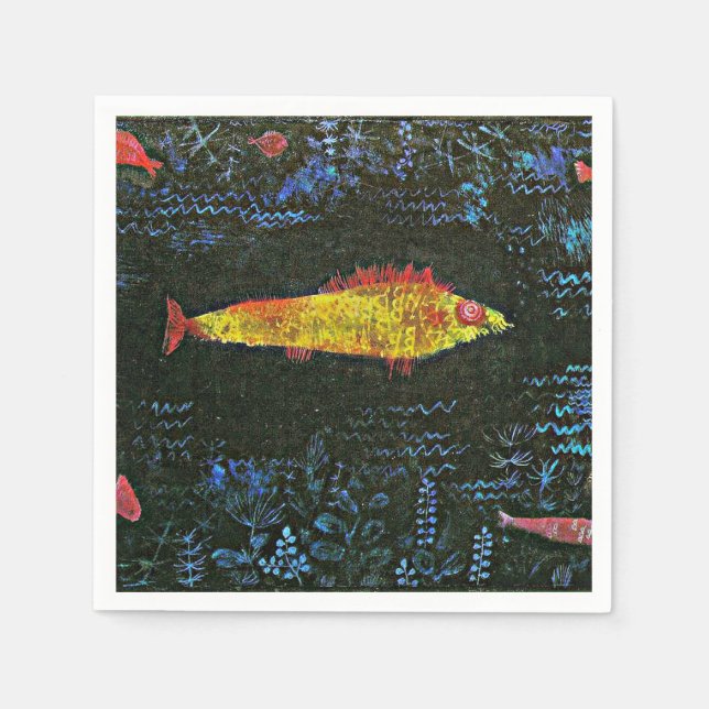 Serviette En Papier Klee - Le poisson rouge (Devant)