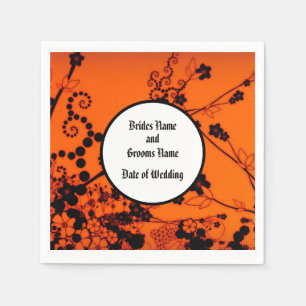 Serviette En Papier Knapkins Mariage de squelette d'Halloween