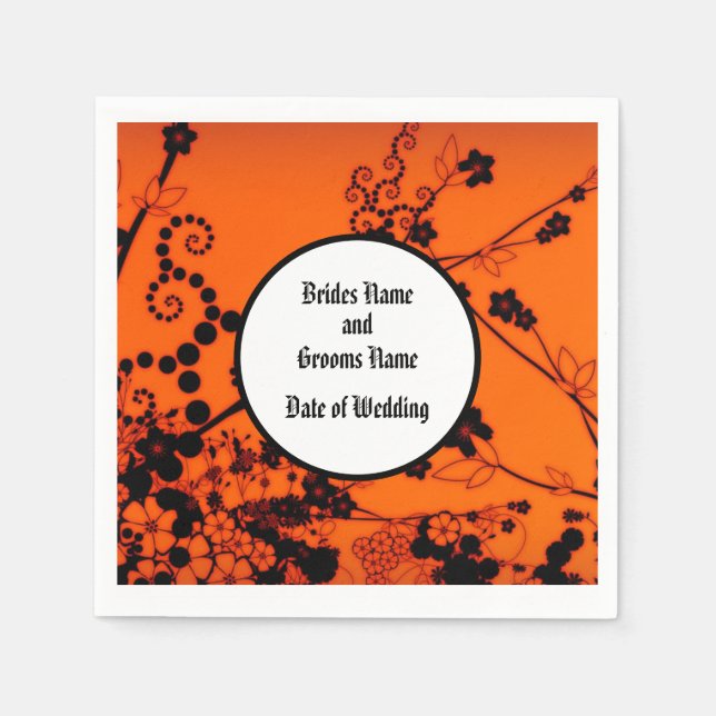 Serviette En Papier Knapkins Mariage de squelette d'Halloween (Devant)