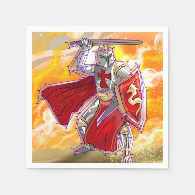 Serviette En Papier Knight Connect (Devant)
