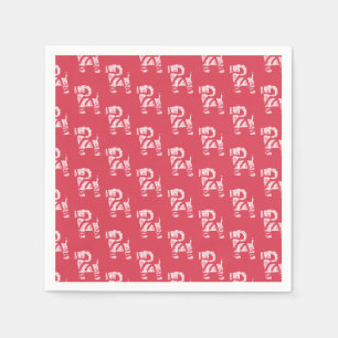 Serviette En Papier Knit d'hiver Noël Yule Bock Papier Naples