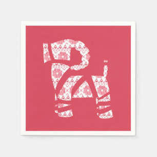 Serviette En Papier Knit d'hiver Noël Yule Bock Papier Naples