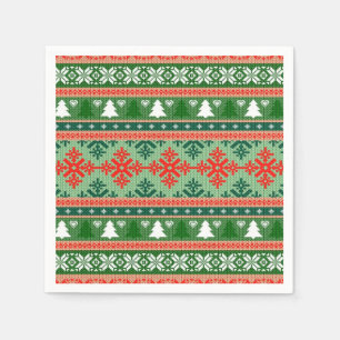 Serviette En Papier knitted ugly sweater de Christmas