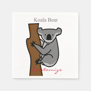 Serviette En Papier Koala Bear Escalade Tree Thunder_Cove